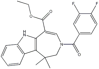 (E)-ethyl 3-(3,4-difluorobenzoyl)-1,1-dimethyl-1,2,3,6-tetrahydroazepino[4,5-b]indole-5-carboxylate